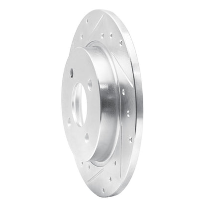 R1 Concepts R1 18-22 Ford Ecosport Rear Left Drilled & Slotted Silver Brake Rotor