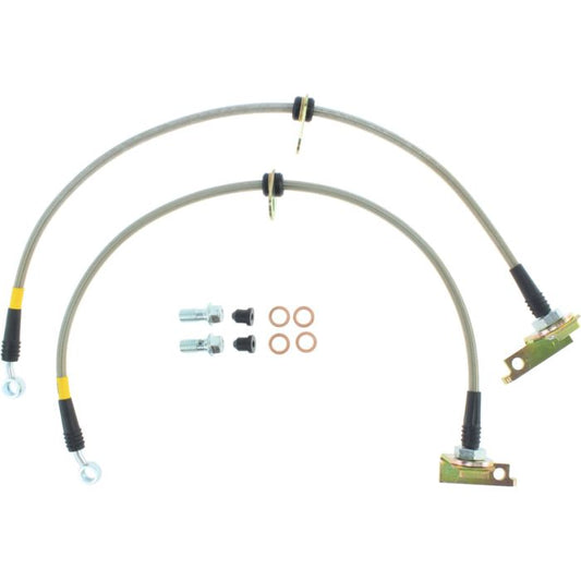 StopTech 950.40018 - Stainless Steel Brake Lines; Front