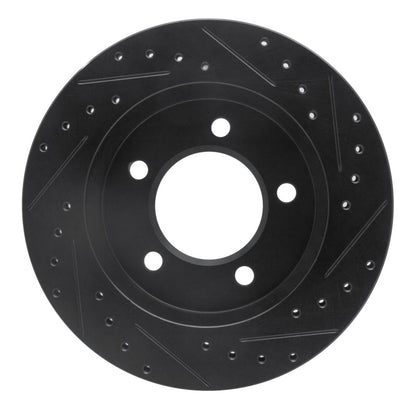 R1 Concepts R1 97-02 Ford Expedition Front Left Drilled & Slotted Black Brake Rotor