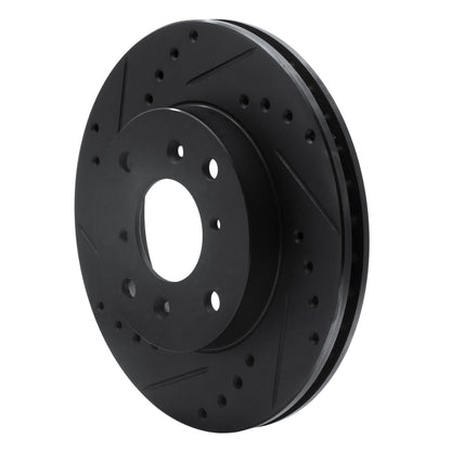 R1 Concepts R1 98-02 Acura CL Front Left Drilled & Slotted Black Brake Rotor