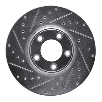 R1 Concepts R1 00-06 Ford Thunderbird Front Left Drilled & Slotted Silver Brake Rotor