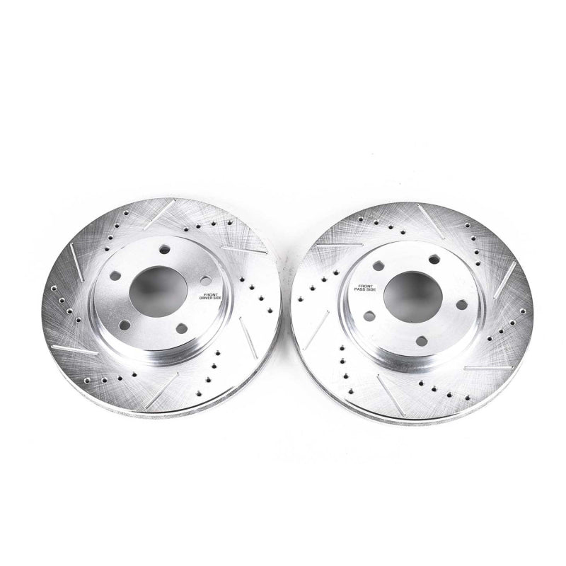 PowerStop Power Stop 03-04 Infiniti M45 Front Evolution Drilled & Slotted Rotors - Pair