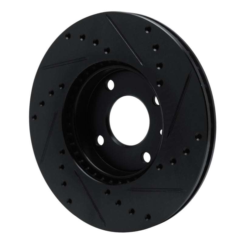 R1 Concepts R1 16-22 Chevrolet SPARK (USA/Canada) Front Left Drilled & Slotted Black Brake Rotor