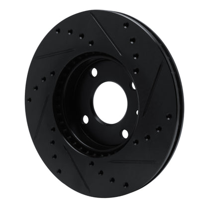 R1 Concepts R1 16-22 Chevrolet SPARK (USA/Canada) Front Left Drilled & Slotted Black Brake Rotor