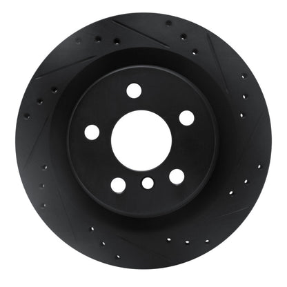R1 Concepts R1 16-26 BMW 228I Gran Coupe Rear Right Drilled & Slotted Black Brake Rotor