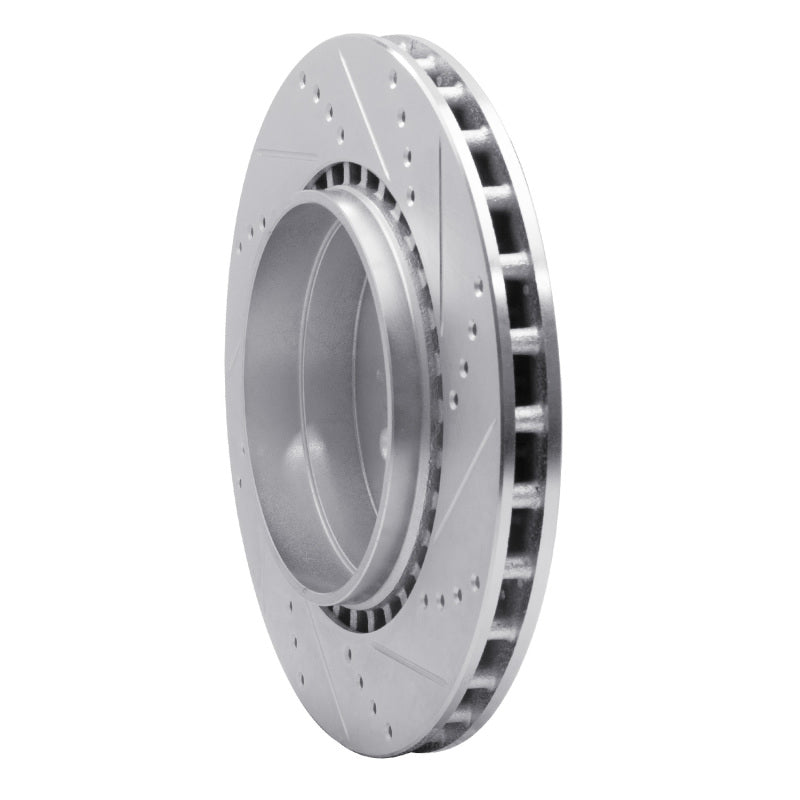 R1 Concepts R1 04-07 Volvo S60 Rear Left Drilled & Slotted Silver Brake Rotor