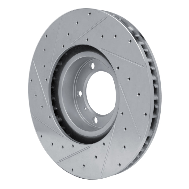 R1 Concepts R1 10-24 Audi RS e-Tron GT Right Front Drilled & Slotted Silver Brake Rotor
