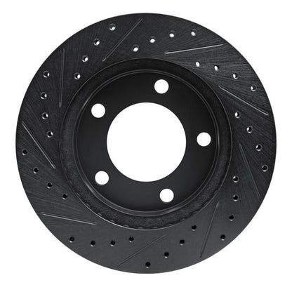 R1 Concepts R1 74-80 International SCOUT II Front Right Drilled & Slotted Black Brake Rotor