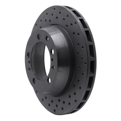 R1 Concepts R1 91-97 Porsche 911 Rear Left Drilled Black Brake Rotor