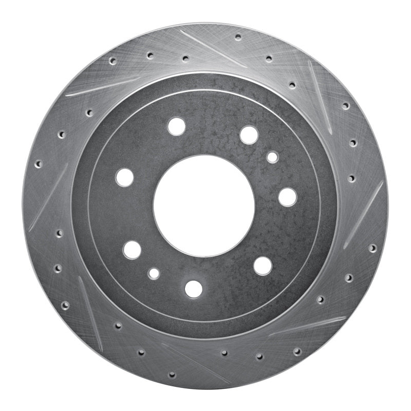 R1 Concepts R1 04-11 Ford F-150 RWD Rear Right Drilled & Slotted Silver Brake Rotor