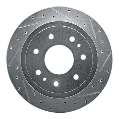 R1 Concepts R1 04-11 Ford F-150 RWD Rear Right Drilled & Slotted Silver Brake Rotor