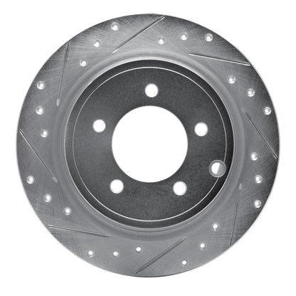 R1 Concepts R1 07-17 Chrysler 200 Rear Left Drilled & Slotted Silver Brake Rotor