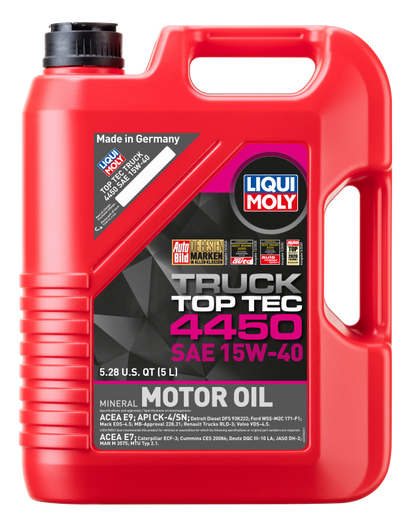 LIQUI MOLY 5L Top Tec Truck 4450 Motor Oil SAE 15W40