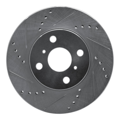 R1 Concepts R1 04-06 Scion XA Front Left Drilled & Slotted Silver Brake Rotor
