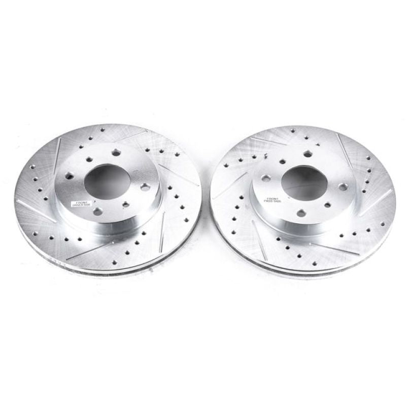 PowerStop Power Stop 99-02 Infiniti G20 Front Evolution Drilled & Slotted Rotors - Pair
