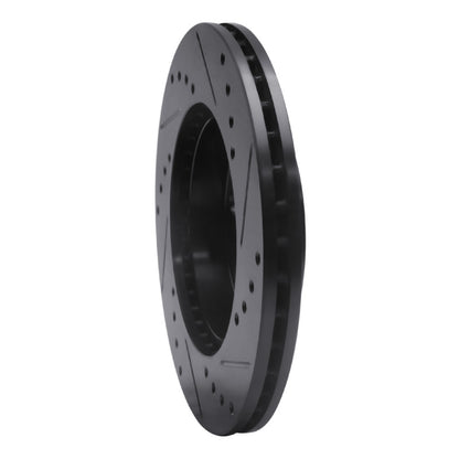 R1 Concepts R1 87-93 Mercedes-Benz 190E Front Left Drilled & Slotted Black Brake Rotor