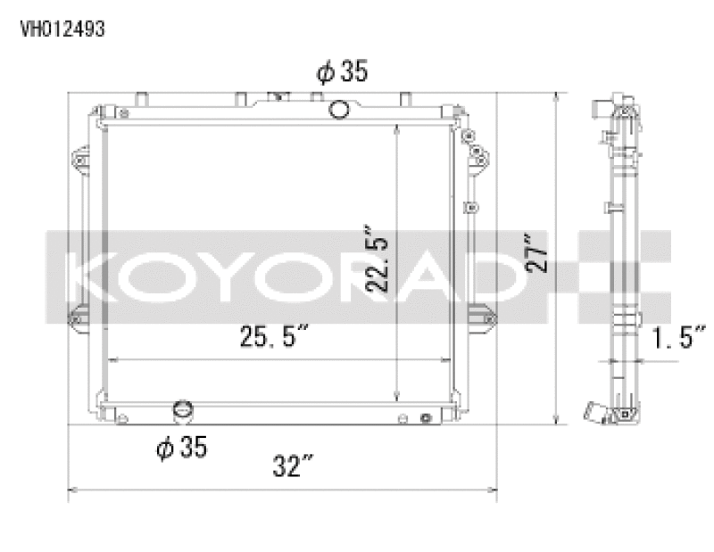 Koyo 10-20 Toyota 4Runner 4.0L V6 (5th Gen) Aluminum Radiator - Off-Road Use Only