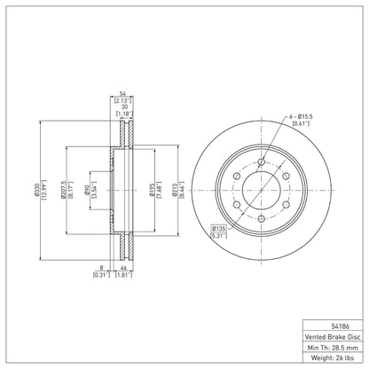 DFC 04-08 Ford F-150 4WD Front Brake Rotor