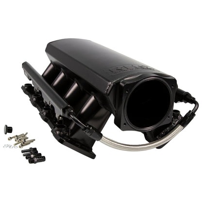 Fast Intake Manifold, Rhs Sheet Met Al, Ls Cathedral Port, Black W/ Fuel Rail Kit