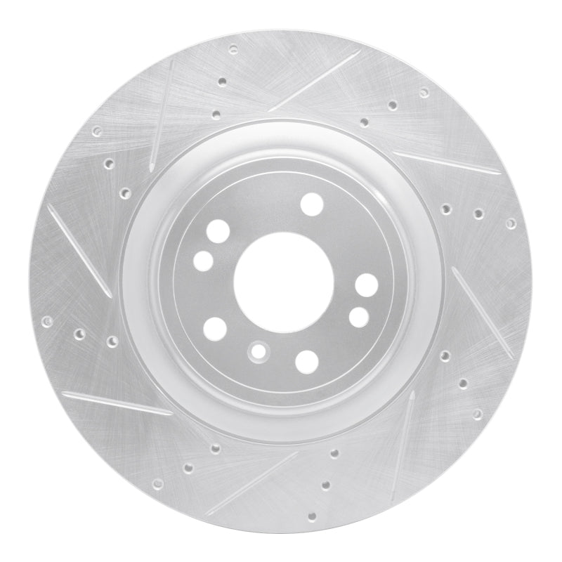 R1 Concepts R1 12-19 Mercedes-Benz GLE300D Front Left Drilled & Slotted Silver Brake Rotor