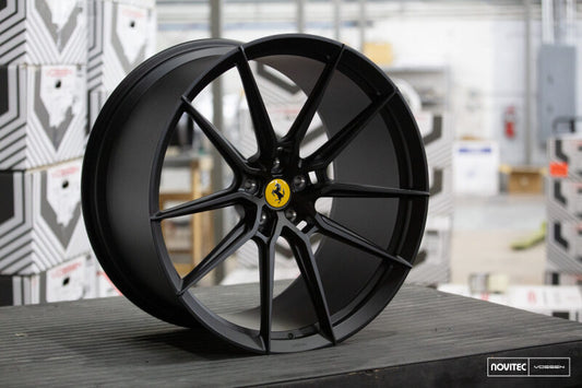 Vossen x Novitec NF9 21x12in - 5x114.3 BP - ET20 - Satin Black Ferrari SF90 Rear Wheel