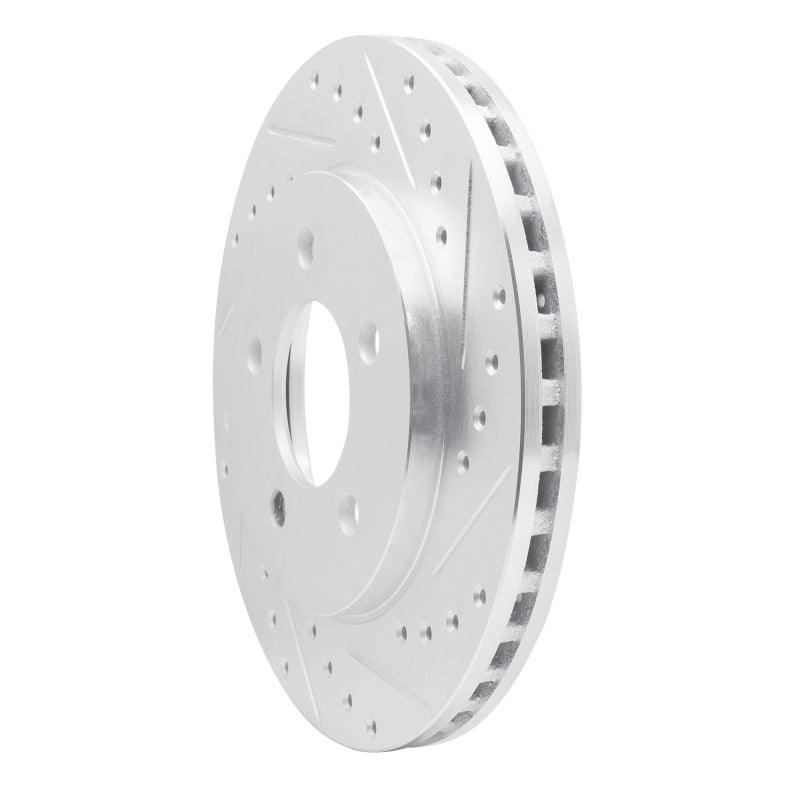R1 Concepts R1 91-02 Chrysler Voyager Front Right Drilled & Slotted Silver Brake Rotor