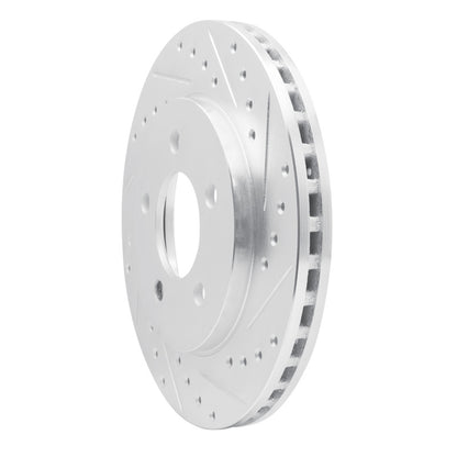 R1 Concepts R1 91-02 Chrysler Voyager Front Right Drilled & Slotted Silver Brake Rotor