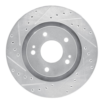 R1 Concepts R1 05-22 Mitsubishi Outlander Front Left Drilled & Slotted Silver Brake Rotor