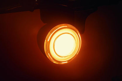 Kuryakyn Tracer L.E.D. Front Turn Signal Insert, White/Amber Light, Smoke Lens 1157