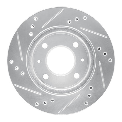 R1 Concepts R1 98-12 Dodge ATOS (Mexico) Front Right Drilled & Slotted Silver Brake Rotor