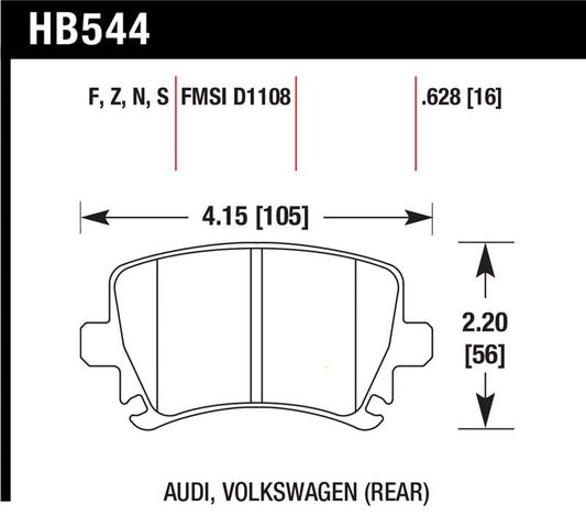 Hawk Performance Hawk Audi A3 / A4 / A6 Quattro Performance Ceramic Rear Brake Pads