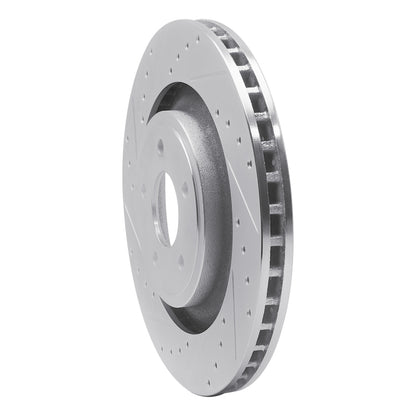 R1 Concepts R1 08-14 Chrysler 200 Front Left Drilled & Slotted Silver Brake Rotor