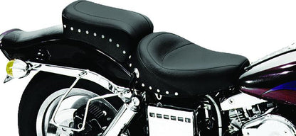Mustang Motorcycle Mustang 58-84 Harley FX/FL Standard Touring 1PC Seat w/Studs - Black