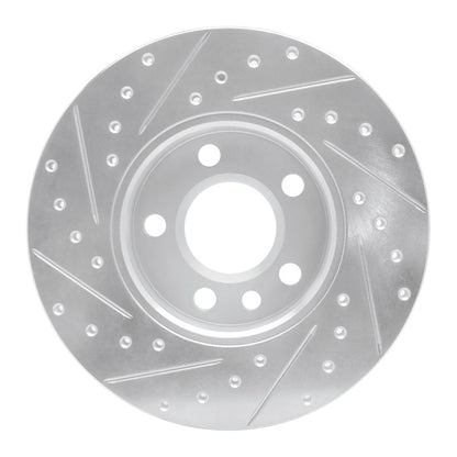 R1 Concepts R1 96-00 Volkswagen EuroVan Front Right Drilled & Slotted Silver Brake Rotor