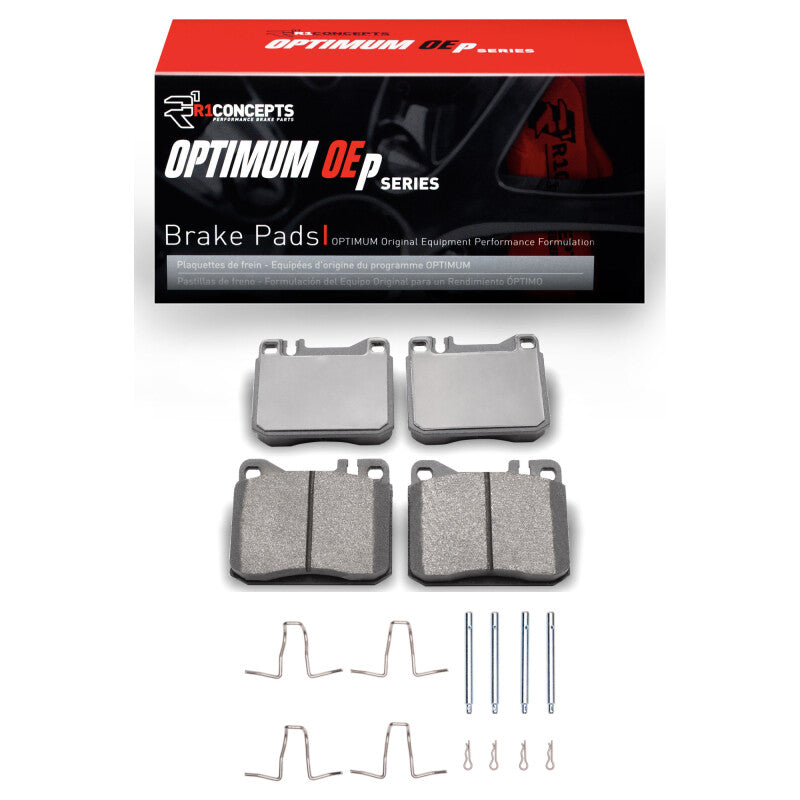 R1 Concepts R1 79-85 Mercedes-Benz 240D Front Optimum OE Pads & Hardware Kit