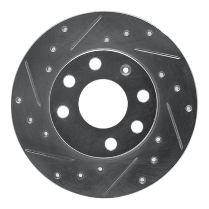 R1 Concepts R1 88-89 Pontiac LeMans Front Left Drilled & Slotted Silver Brake Rotor