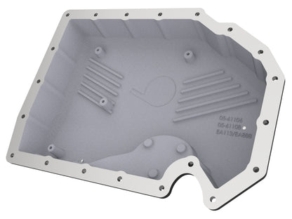 aFe 05-19 VW 1.8L/2.0L w/o Oil Sensor Engine Oil Pan Black POWER Street Series w/ Machined Fins