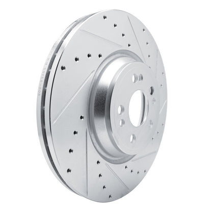 R1 Concepts R1 20-25 Mercedes-Benz GLE350 Front Right Drilled & Slotted Silver Brake Rotor