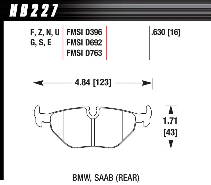 Hawk Performance Hawk 92-98 BMW 318i DTC-30 Race Rear Brake Pads