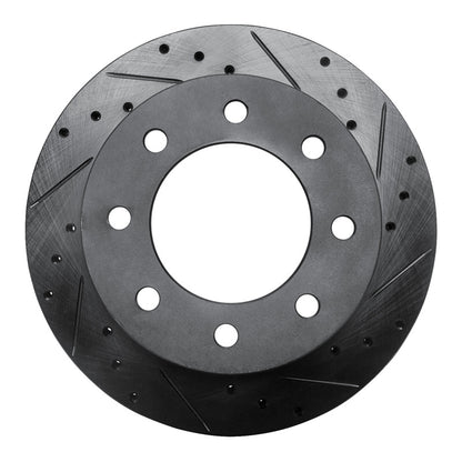 R1 Concepts R1 03-05 Chevrolet Silverado 1500 Rear Right Drilled & Slotted Black Brake Rotor