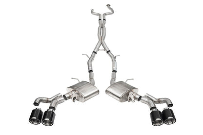 CORSA Performance Corsa 2022-25 Cadillac CT5 V Blackwing 3in. Cat-Back w/ Act. Exh. - Dbl X-Pipe - Twin 4.5in. CF Tips