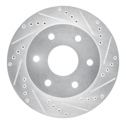 R1 Concepts R1 99-08 Cadillac Escalade ESV Front Right Drilled & Slotted Silver Brake Rotor