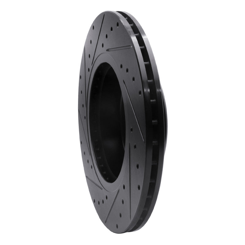 R1 Concepts R1 11-16 BMW 528I xDrive Front Right Drilled & Slotted Black Brake Rotor