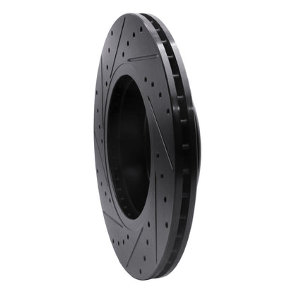 R1 Concepts R1 11-16 BMW 528I xDrive Front Right Drilled & Slotted Black Brake Rotor