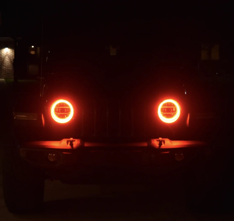 ORACLE Lighting Oracle Jeep Wrangler JL/JT LED Surface Mount Headlight Halo Kit - w/ BC1 Controller