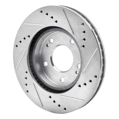 R1 Concepts R1 00-24 Chrysler SEBRING Front Left Drilled & Slotted Silver Brake Rotor