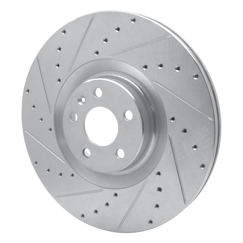 R1 Concepts R1 16-26 Volvo XC90 Front Left Drilled & Slotted Silver Brake Rotor