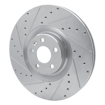 R1 Concepts R1 16-26 Volvo XC90 Front Left Drilled & Slotted Silver Brake Rotor