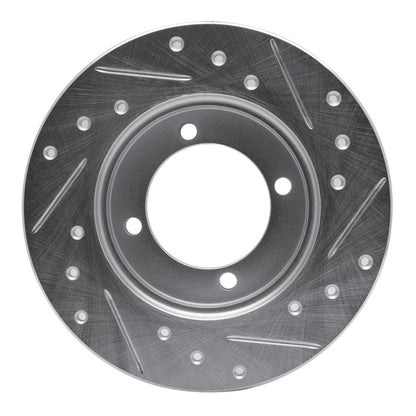 R1 Concepts R1 88-93 Ford Festiva Front Left Drilled & Slotted Silver Brake Rotor