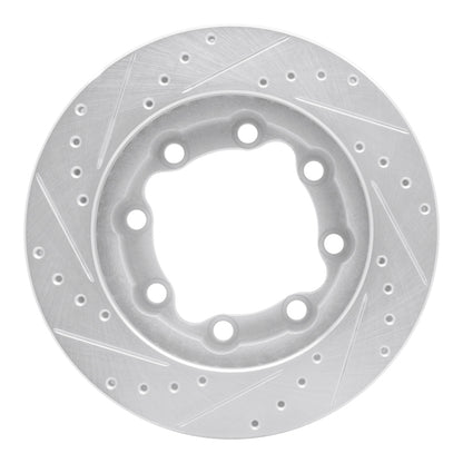 R1 Concepts R1 92-00 Chevrolet K3500 Front Right Drilled & Slotted Silver Brake Rotor
